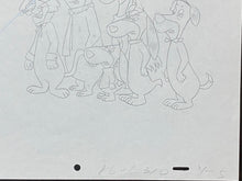 Load image into Gallery viewer, Original animation drawing of Yogi Bear, Snagglepuss, Doggie Daddy, Huckleberry Hound and Quick Draw McGraw
