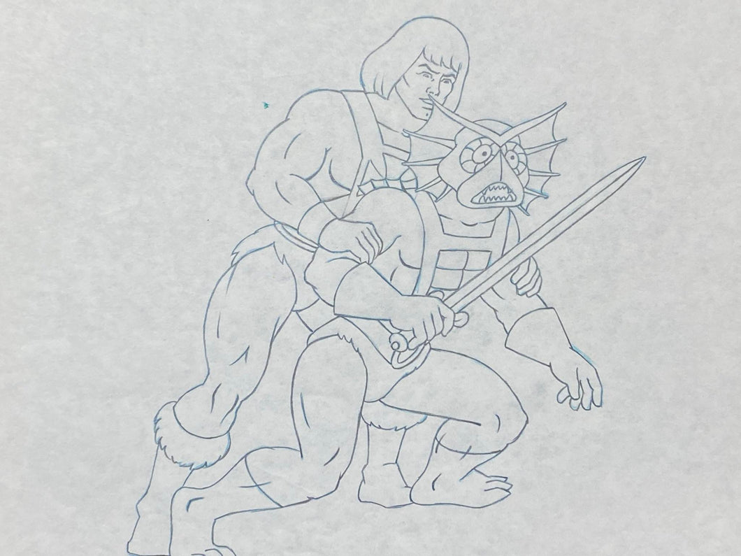 He-Man and the Masters of the Universe - Original drawing of He-Man and Mer-Man