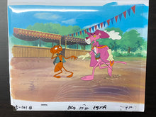 Load image into Gallery viewer, Pink Panther 2 original animation cels, with printed background
