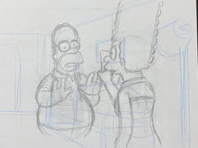 Load image into Gallery viewer, The Simpsons - Original drawing of Homer and Marge Simpson
