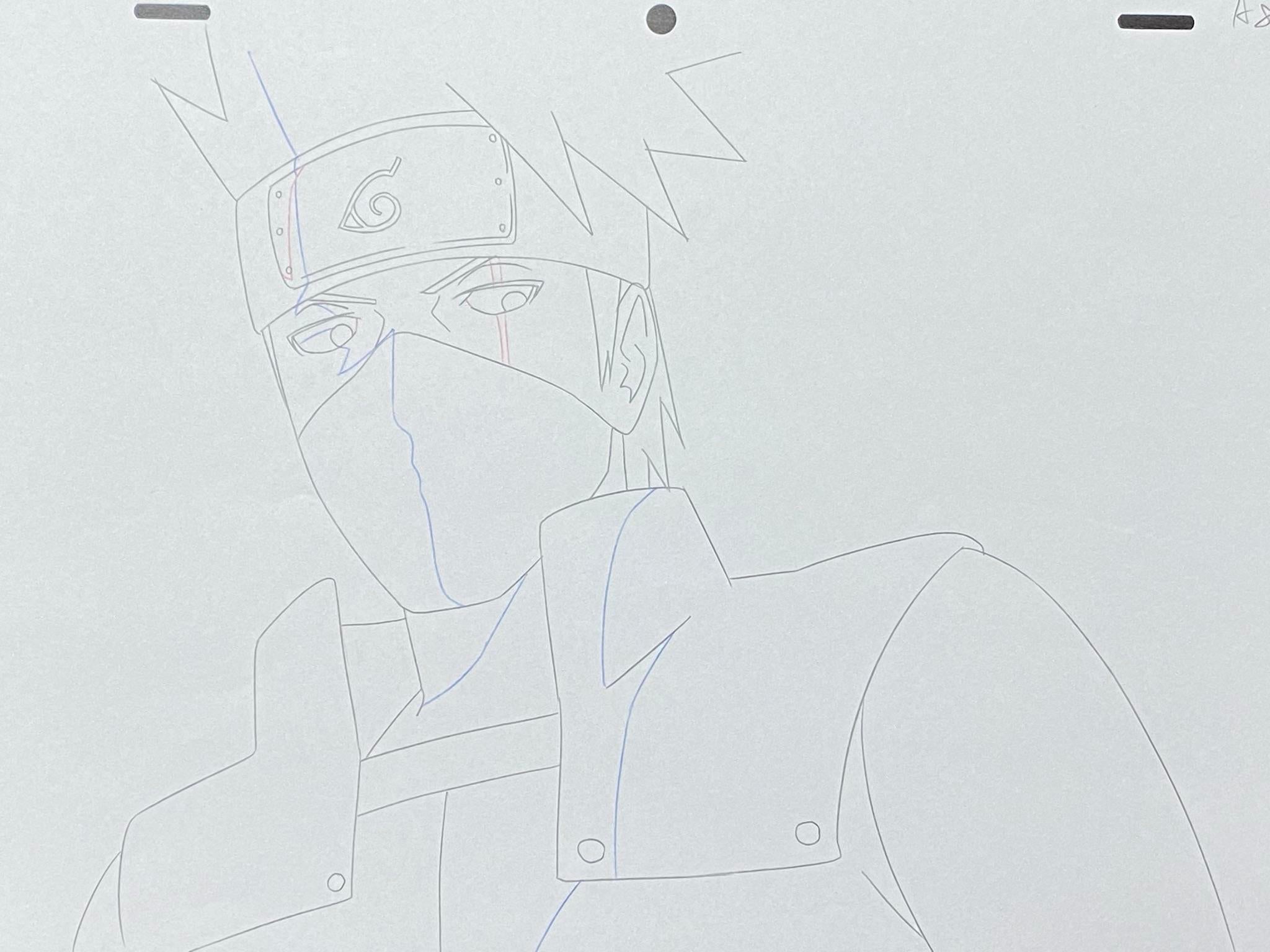 How to draw the face of Kakashi Hatake (Naruto) - Sketchok easy drawing  guides