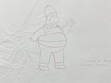 Load image into Gallery viewer, The Simpsons - Original drawing of Homer Simpson (Episode: Treehouse of Horror XVII, 2006)
