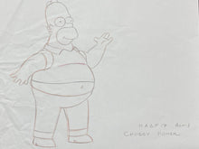 Load image into Gallery viewer, The Simpsons - Original drawing of Homer Simpson (Episode: Treehouse of Horror XVII, 2006)
