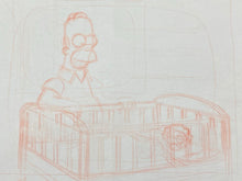 Load image into Gallery viewer, The Simpsons - Original drawing of Homer and Maggie Simpson
