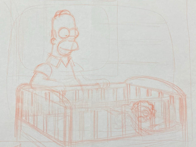 The Simpsons - Original drawing of Bleeding Gums Murphy – Gallery Animation