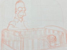 Load image into Gallery viewer, The Simpsons - Original drawing of Homer and Maggie Simpson
