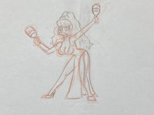 Load image into Gallery viewer, The Simpsons - Original drawing of Charo Baeza (Episode: The Old Man and the Key, 2002) &#39;My name is Charo, I shake my maracas&#39;
