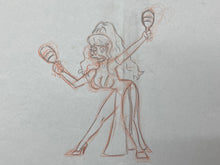 Load image into Gallery viewer, The Simpsons - Original drawing of Charo Baeza (Episode: The Old Man and the Key, 2002) &#39;My name is Charo, I shake my maracas&#39;
