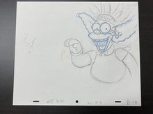 Load image into Gallery viewer, The Simpsons - Original drawing of Krusty the Clown (Episode: Kamp Krusty, 1992)
