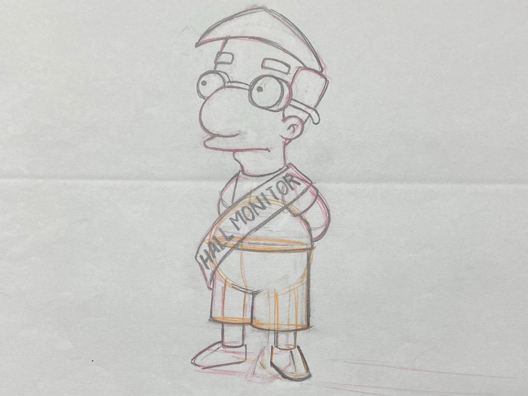 The Simpsons - Original drawing of Milhouse Van Houten