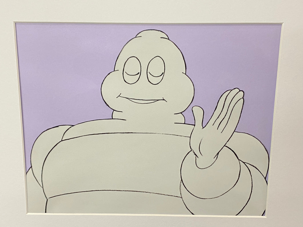 Michelin - Original animation cel and drawing of Michelin Man / Bibendum