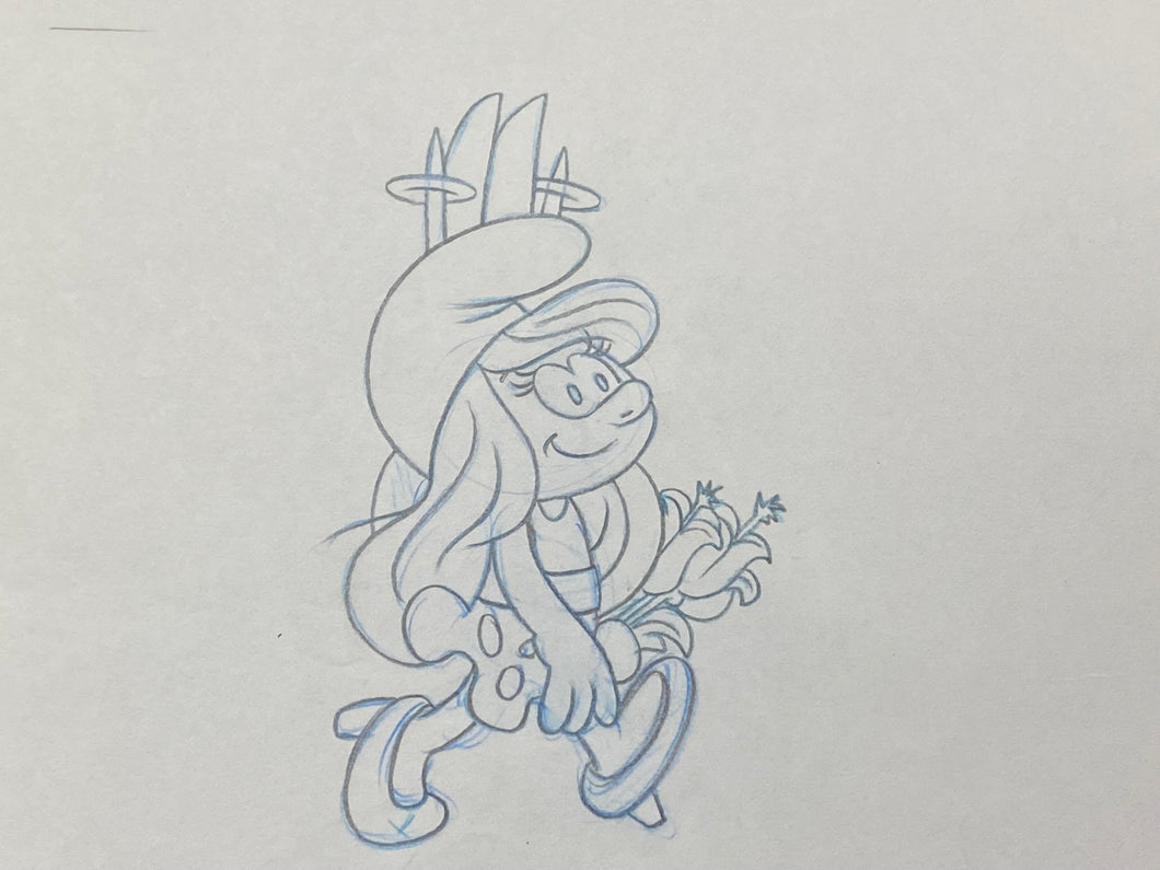 The Smurfs - Original animation drawing of Smurfette