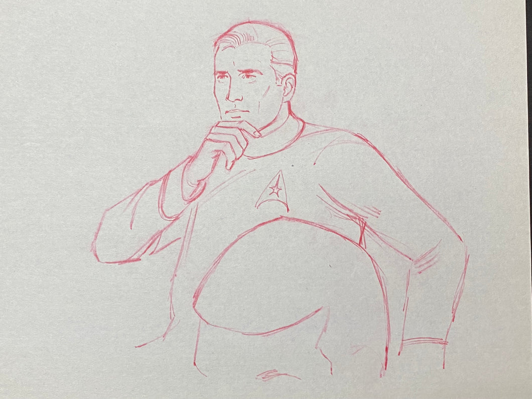 Star Trek - Original drawing of James Tiberius Kirk - Lay out drawing