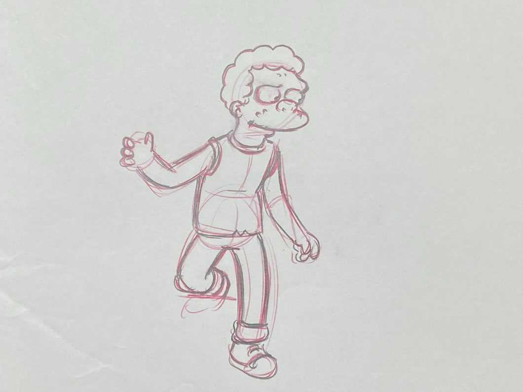 The Simpsons - Original drawing of young Moe Szyslak (Episode: The Way We Weren't, 2004)