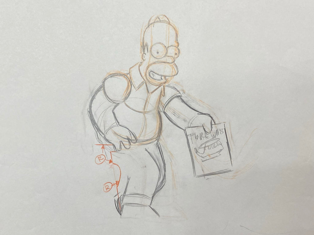 The Simpsons - Original drawing of Homer Simpson