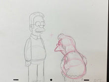 Load image into Gallery viewer, The Simpsons - Original drawing of Ned Flanders and Nelson Muntz (Episode: Home Away from Homer, 2005)
