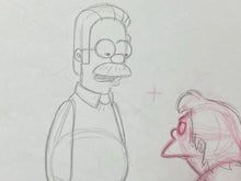 Load image into Gallery viewer, The Simpsons - Original drawing of Ned Flanders and Nelson Muntz (Episode: Home Away from Homer, 2005)
