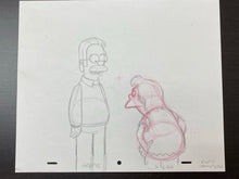 Load image into Gallery viewer, The Simpsons - Original drawing of Ned Flanders and Nelson Muntz (Episode: Home Away from Homer, 2005)
