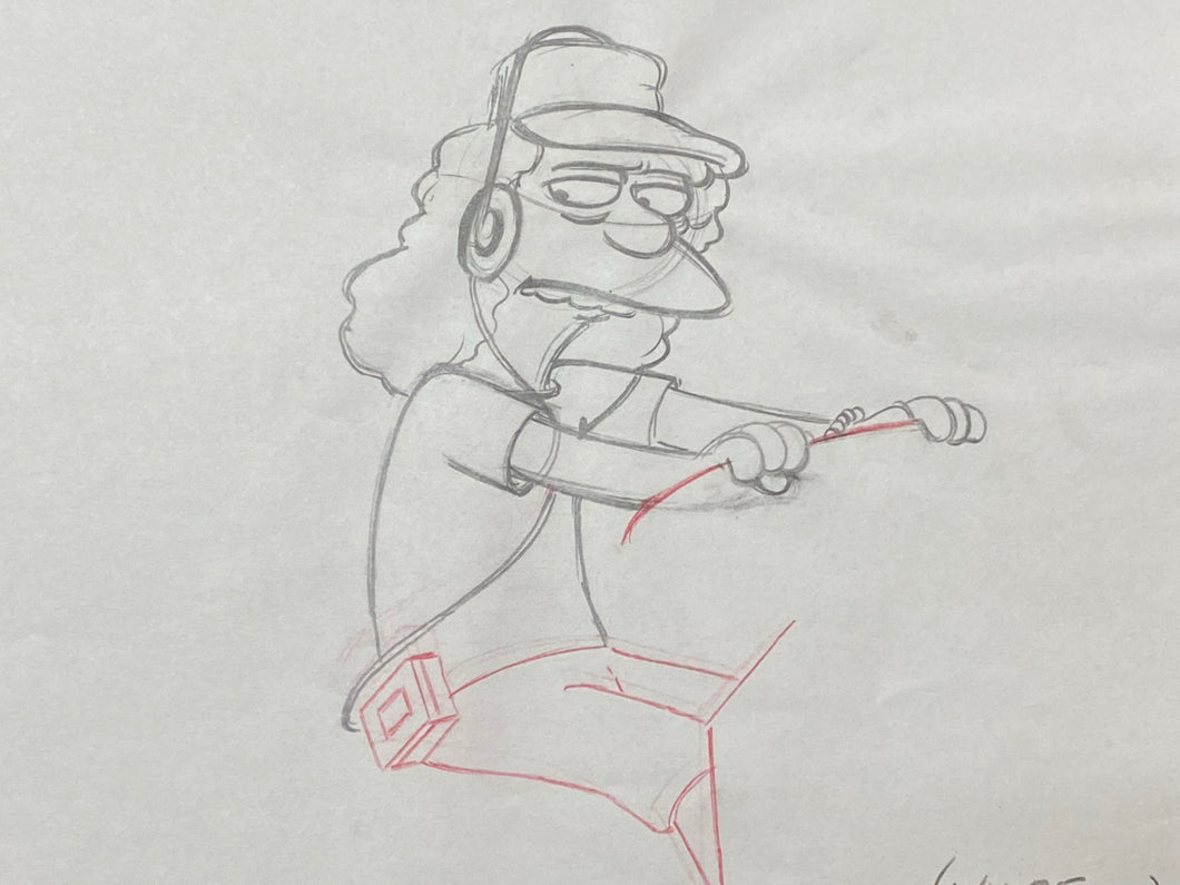 The Simpsons - Original drawing of Otto Mann (Episode: The Mook, The Chef, The wife and her Homer, 2005)