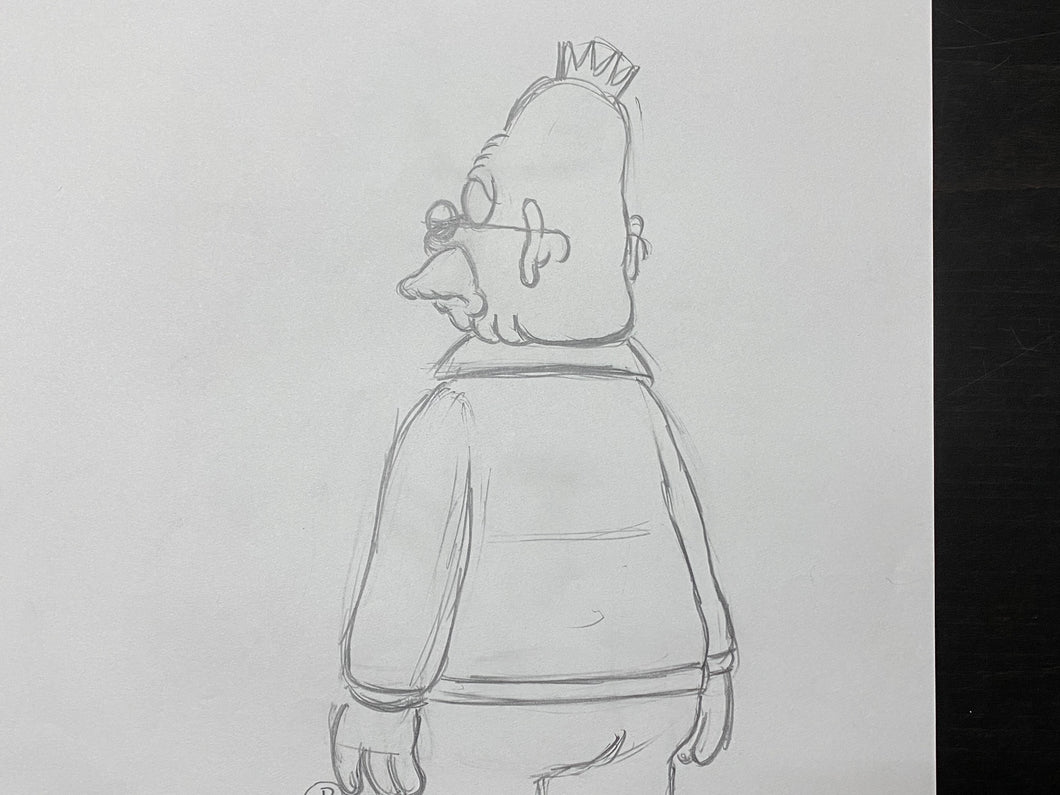 The Simpsons - Original drawing of Abraham Simpson