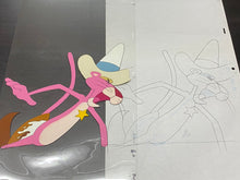 Load image into Gallery viewer, Pink Panther cowboy, original animation cel and drawing - BIG SIZE, rare
