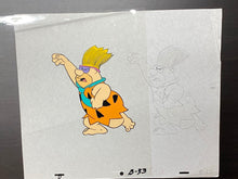 Load image into Gallery viewer, The Flintstones - Original animation cel and drawing of Frederick &quot;Fred&quot; Flintstone

