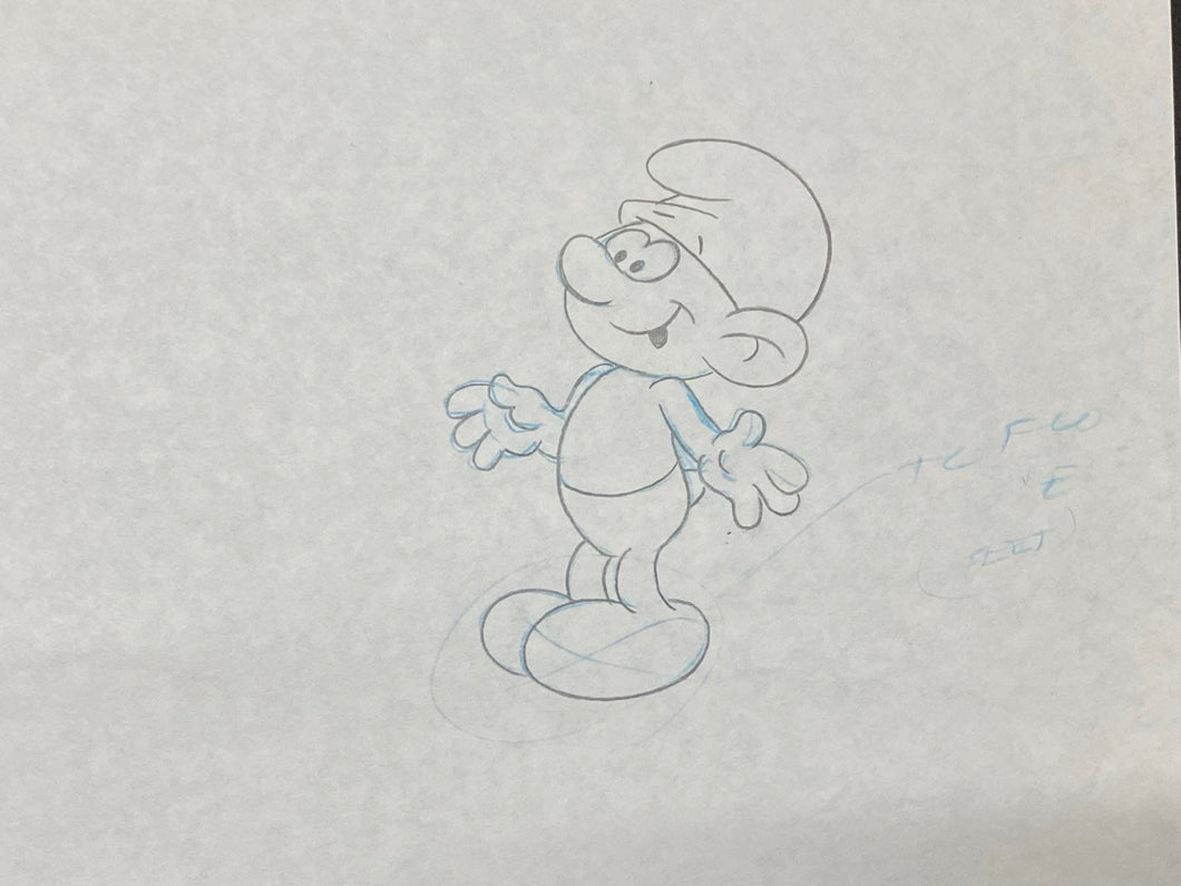 The Smurfs - Original animation drawing