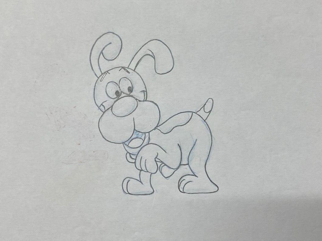 The Smurfs - Original animation drawing of Dog/Puppy (rare)