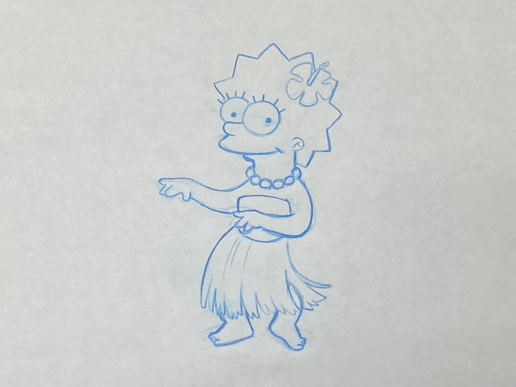 The Simpsons - Original drawing of Lisa Simpson (1997)
