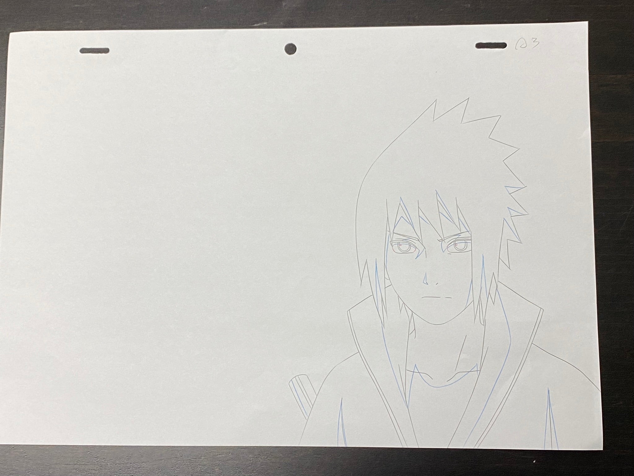 Naruto: Shippuden Sasuke Uchiha Original Animation Pencil Drawing Sequence  (10) – 11.5 x 9 on Goldin Auctions