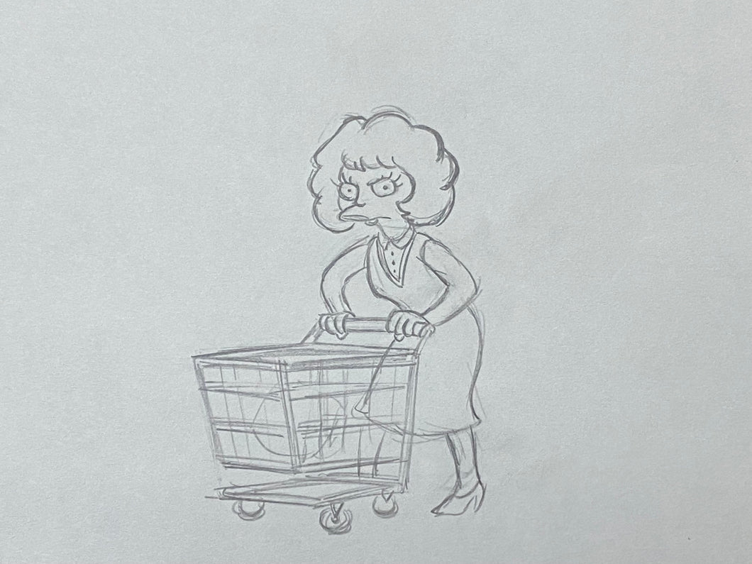 The Simpsons - Original drawing of Maude Flanders