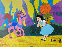 Load image into Gallery viewer, Journey Back to Oz (1972) - Original animation cel with drawings and copy background
