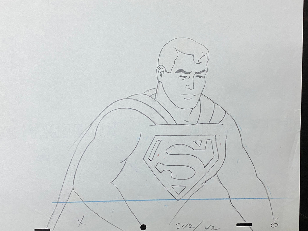 The Superman/Aquaman Hour of Adventure - Original animation drawing of Superman