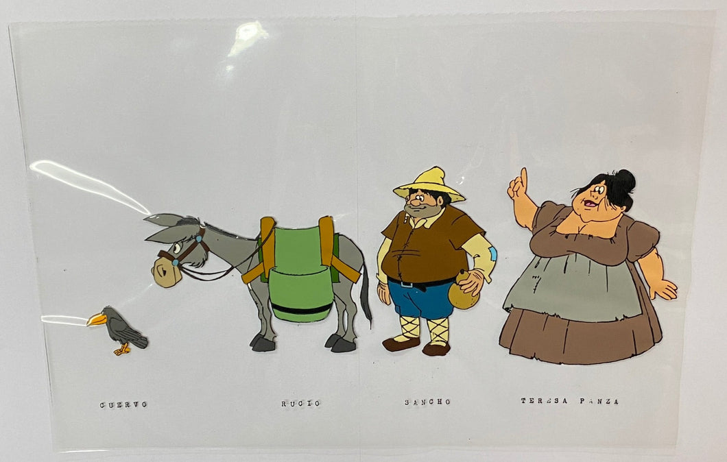 Don Quijote de La Mancha (1979) - Original animation model cel of Sancho Panza's family