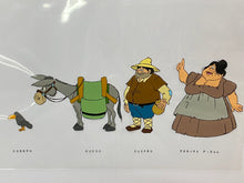 Load image into Gallery viewer, Don Quijote de La Mancha (1979) - Original animation model cel of Sancho Panza&#39;s family
