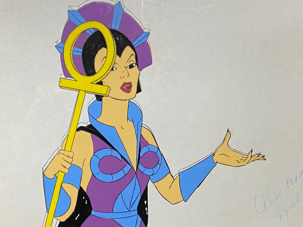 He-Man and the Masters of the Universe - Original cel and drawing of Evil-Lyn