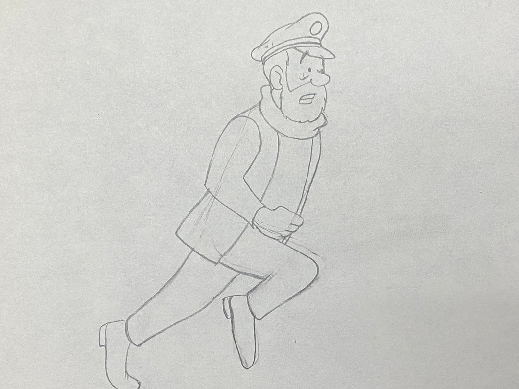 Tintin - Original drawing of Captain Haddock (On a marché sur la lune)