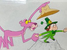 Load image into Gallery viewer, Pink Panther original animation cel and drawings x 3 (with copy Background)
