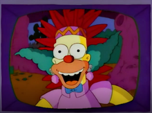 Load image into Gallery viewer, The Simpsons - Original drawing of Krusty the Clown (Episode: Kamp Krusty, 1992)
